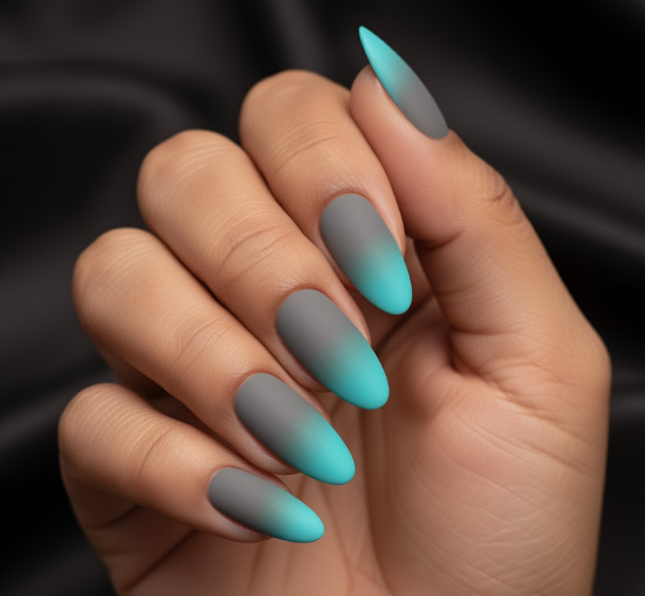 matte ombre nails