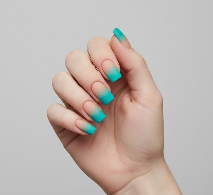 matte ombre nails