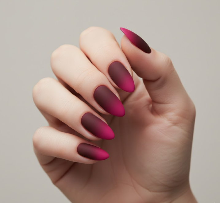 matte ombre nails