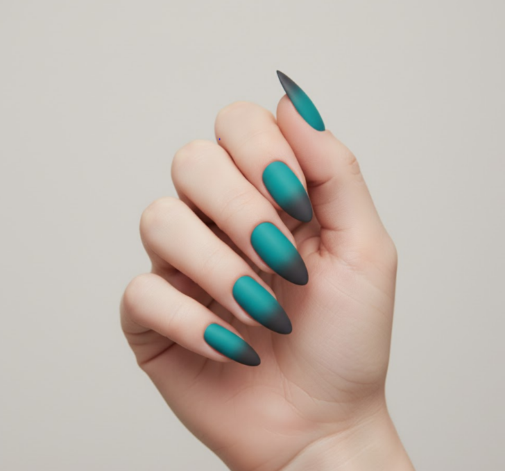 matte ombre nails