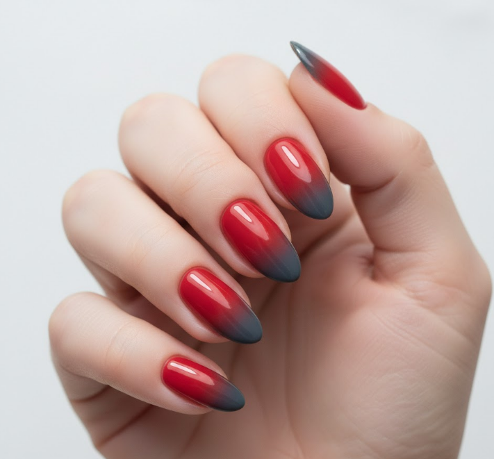 grey ombre nails
