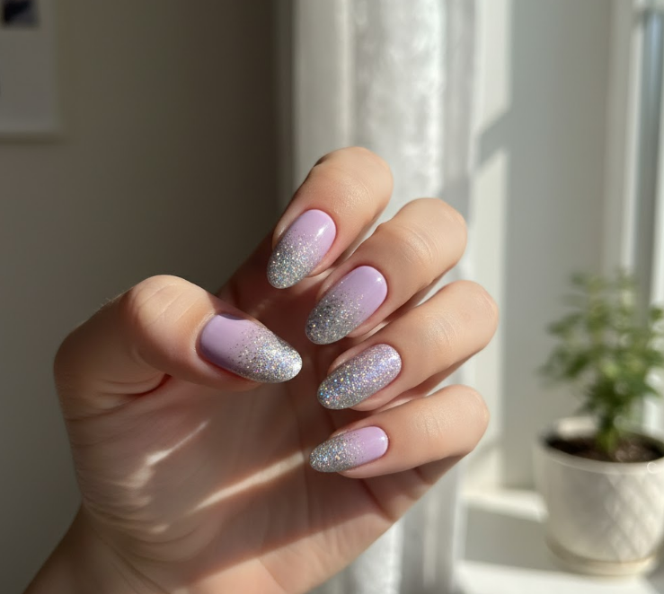 grey ombre nails