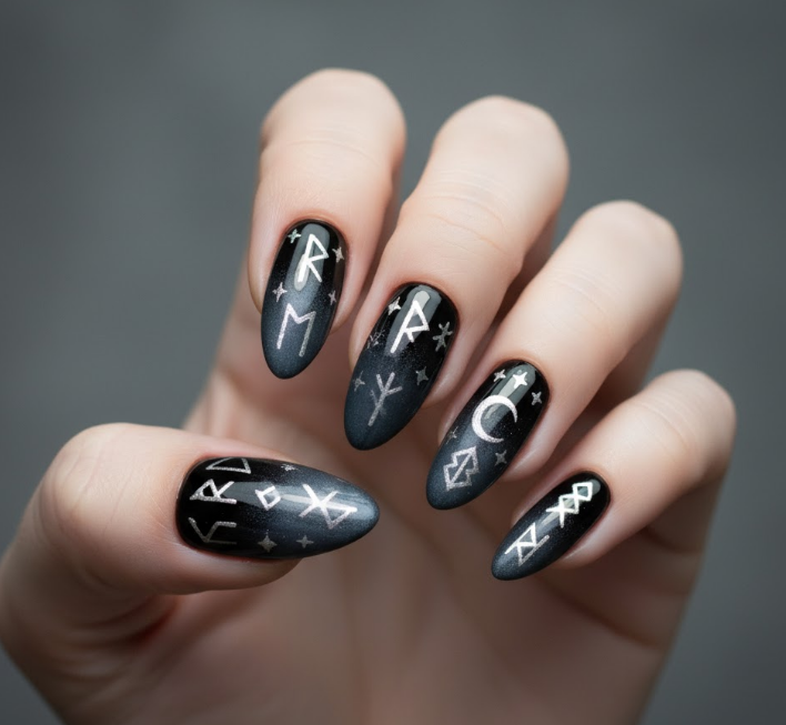 grey ombre nails