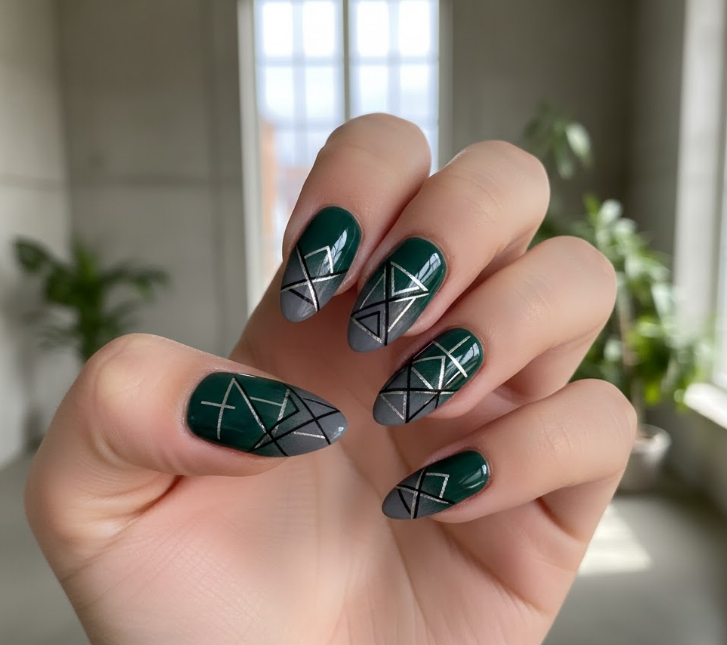 grey ombre nails