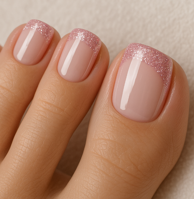 glitter toe nails