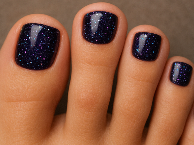 glitter toe nails
