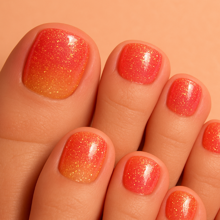 glitter toe nails