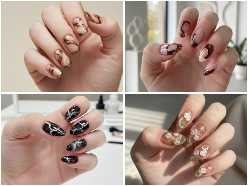 Brown Marble Nails: 15 Elegant Designs for the Choosy Queen
