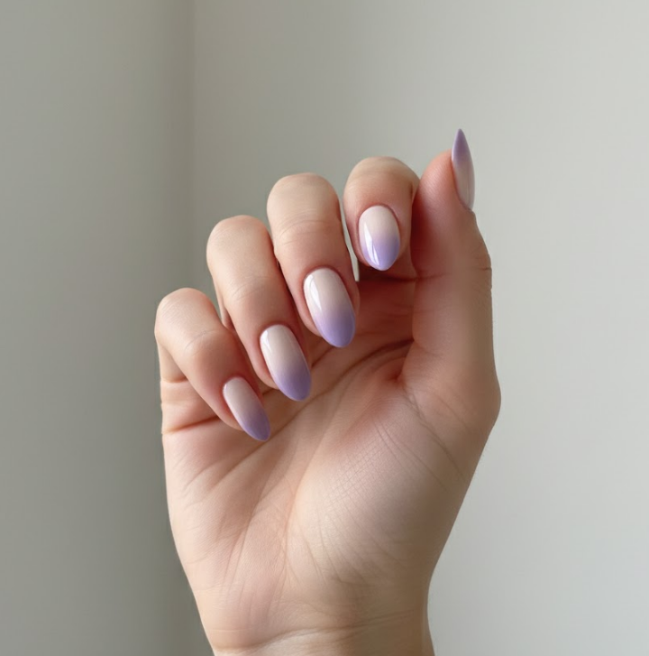 purple ombre nails