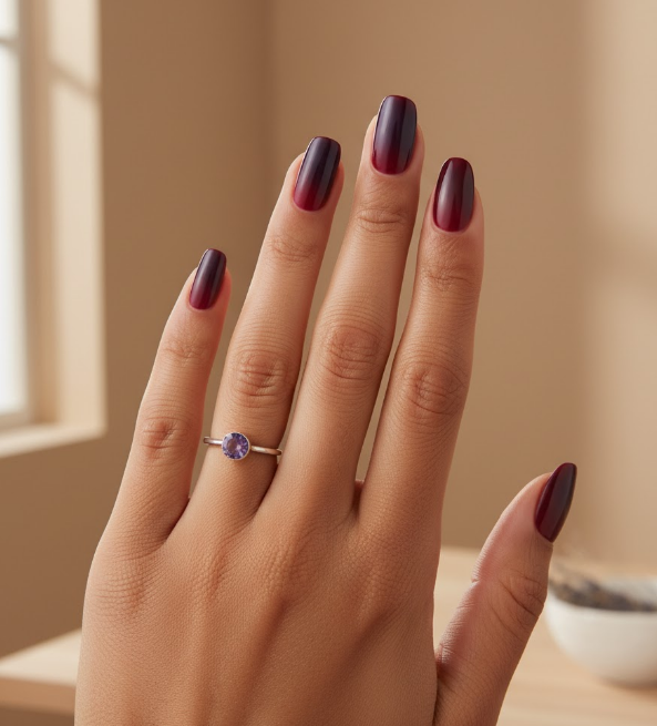 purple ombre nails