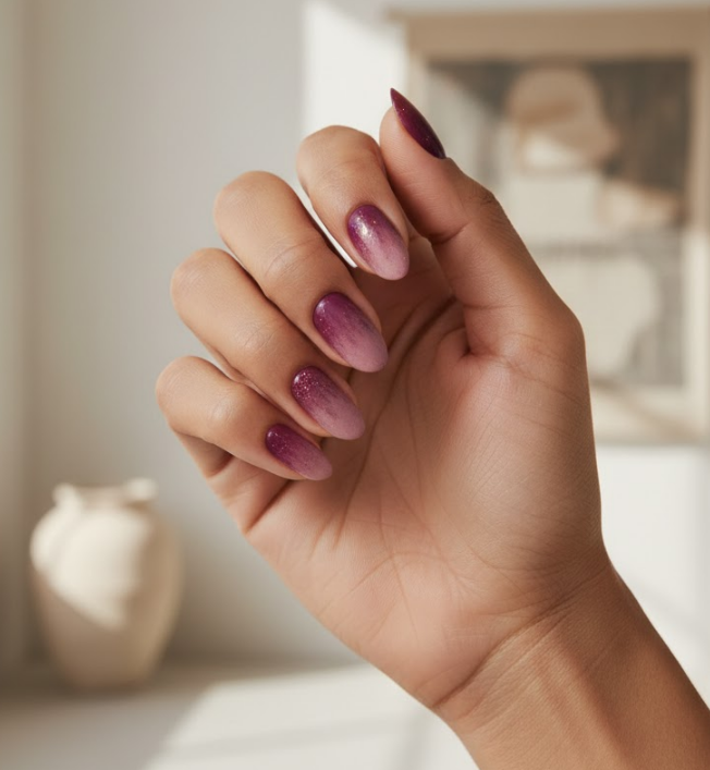 purple ombre nails