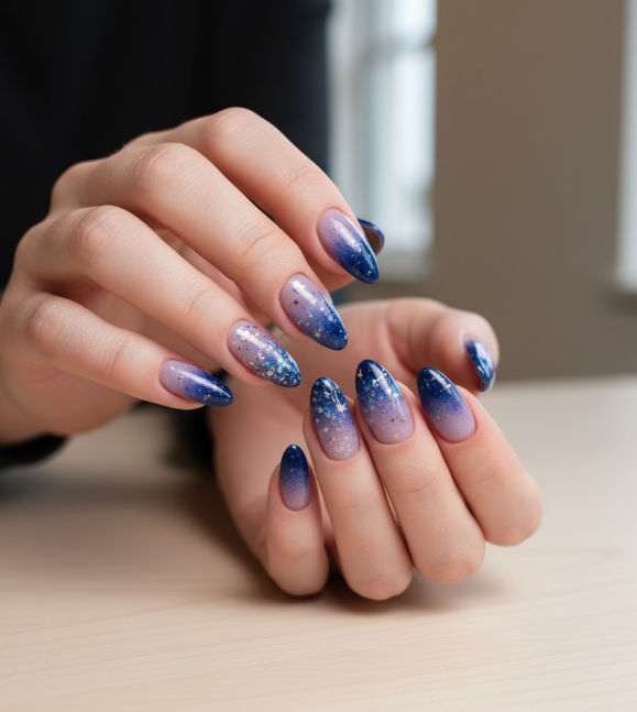 purple ombre nails