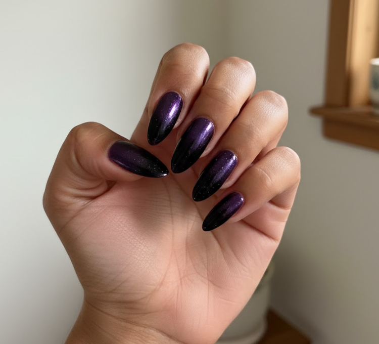 purple ombre nails