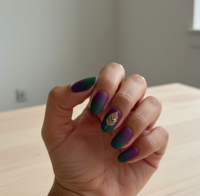 purple ombre nails