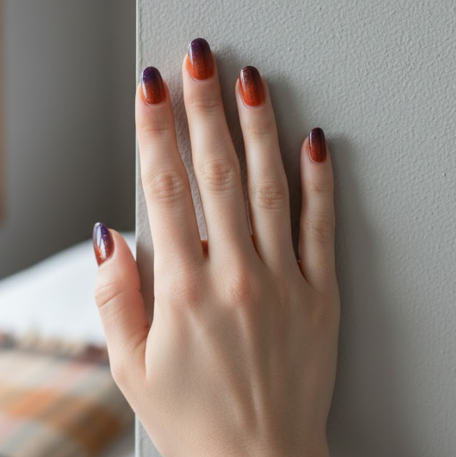 purple ombre nails