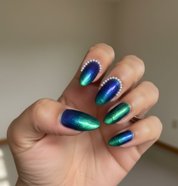 purple ombre nails