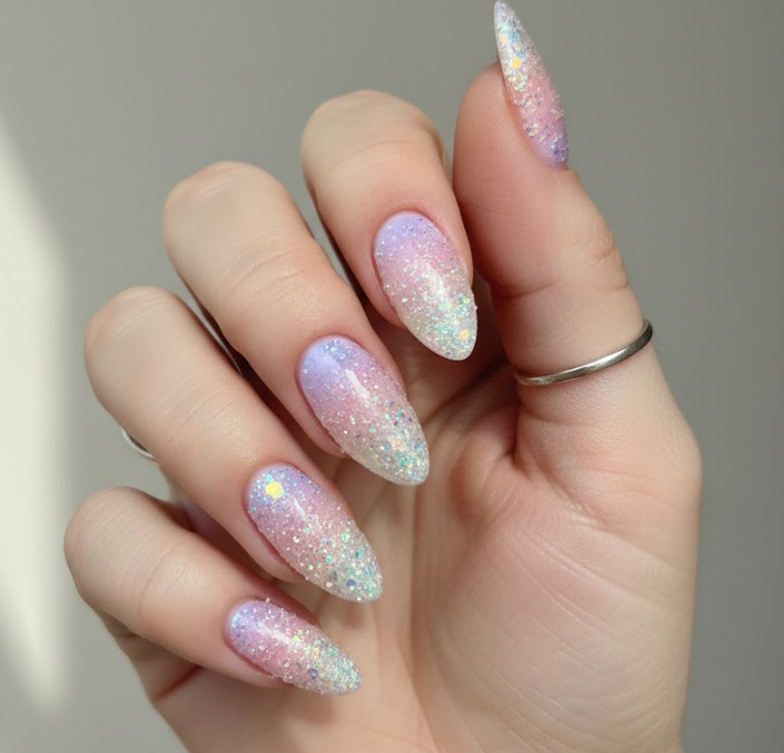 purple ombre nails