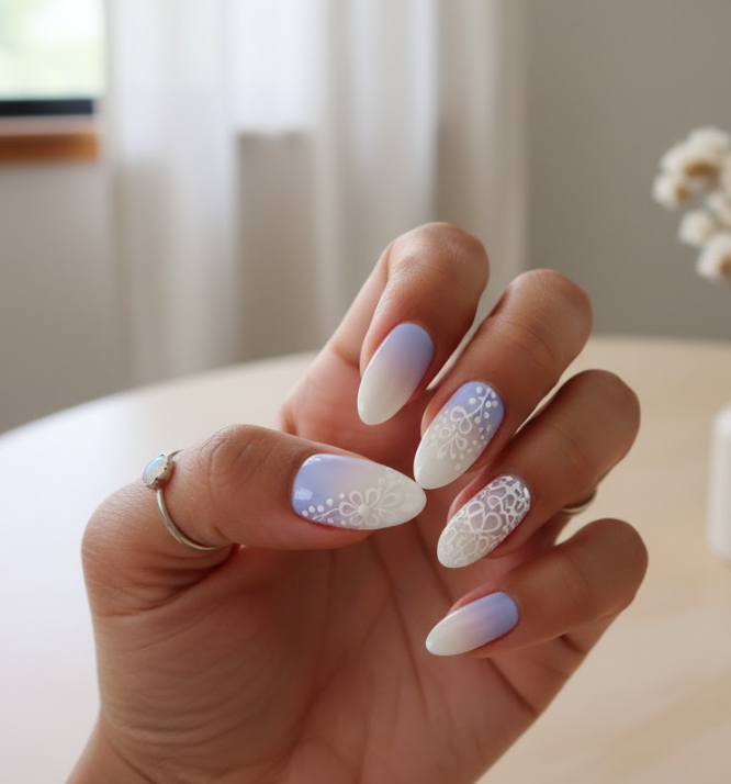 purple ombre nails