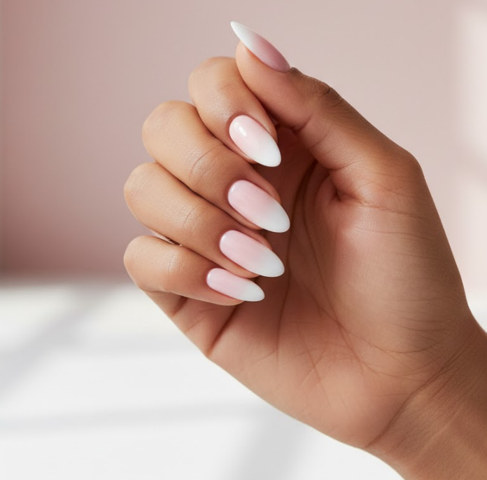 light pink ombre nails