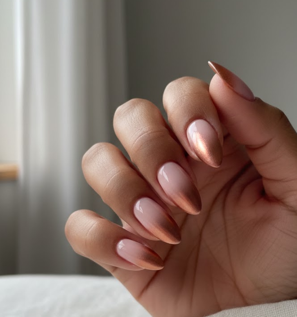 light pink ombre nails
