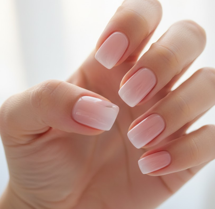 light pink ombre nails