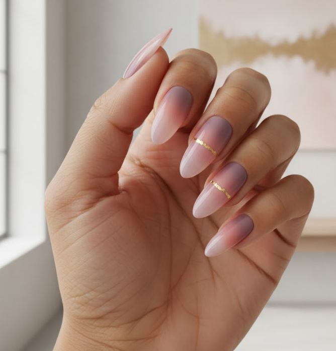 light pink ombre nails