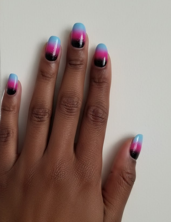 black ombre nails