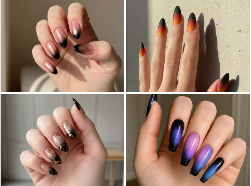 20 Chic Black Ombre Nail Trends You Need to Try Now