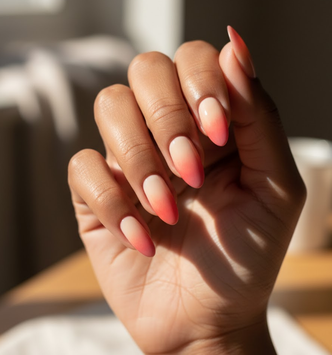 nude ombre nails