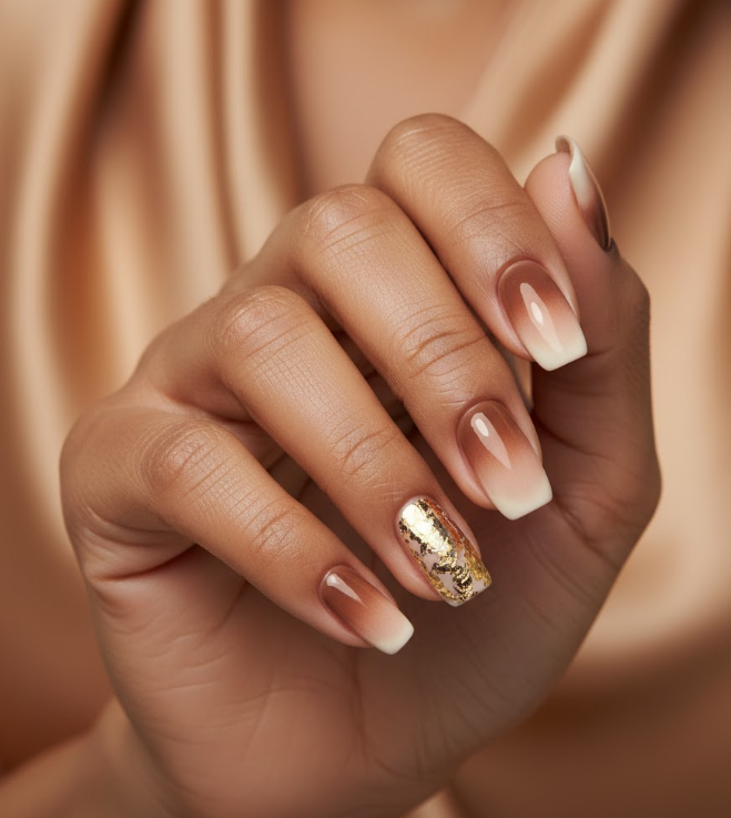 nude ombre nails