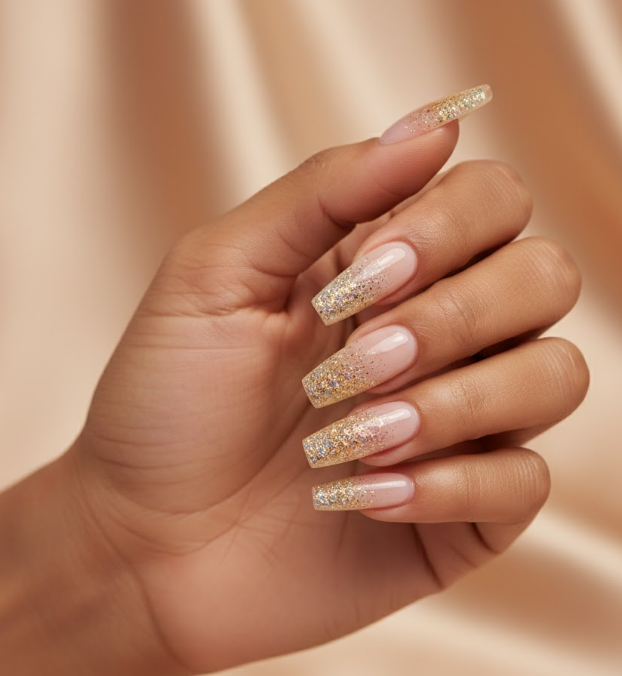 nude ombre nails