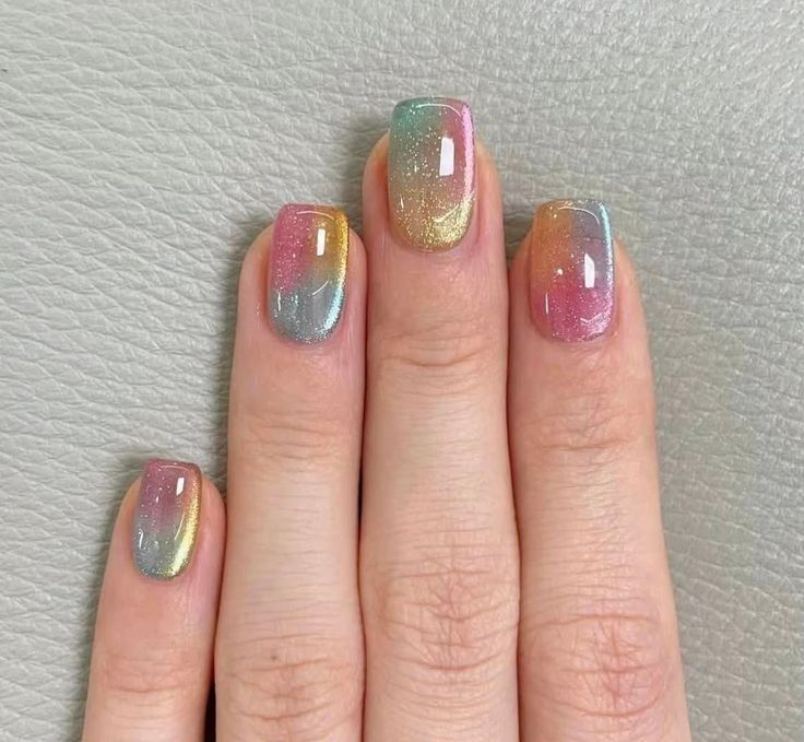 pink glitter nails