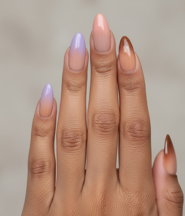 nude ombre nails