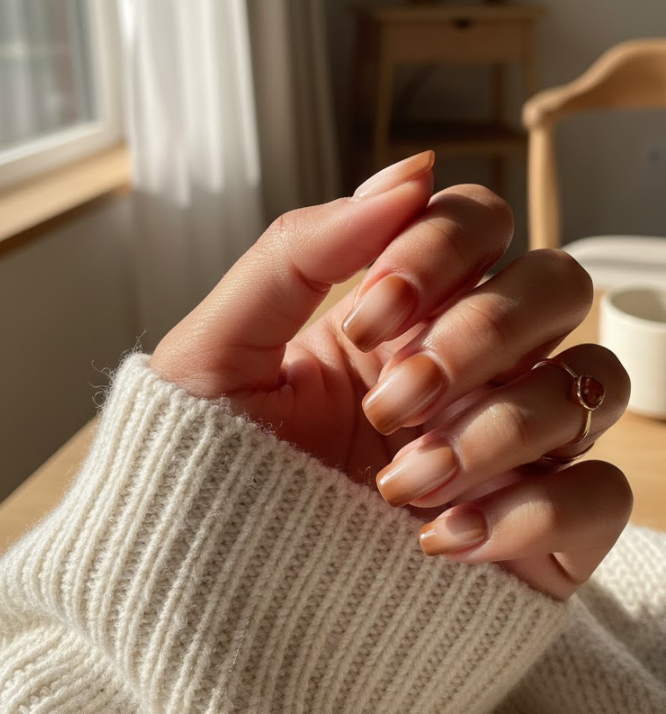 nude ombre nails