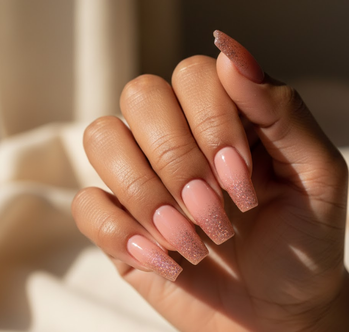 nude ombre nails