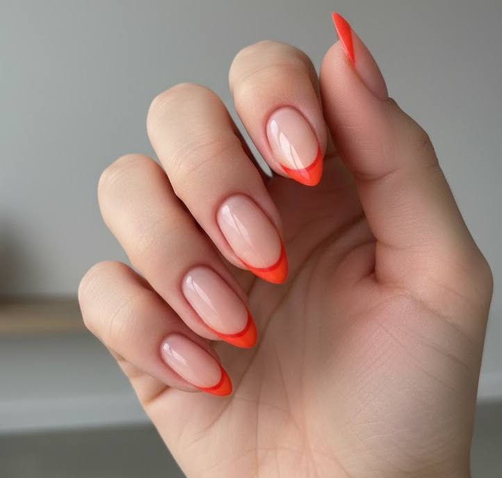 red and orange nails