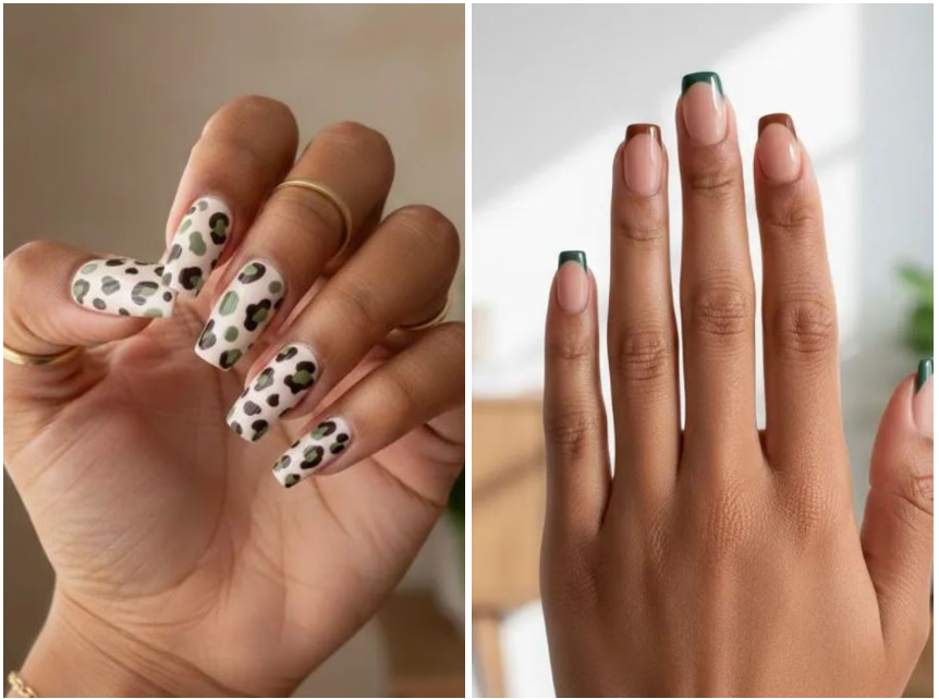 10 Chic Green And Brown Nail Trends You Need to Try Now