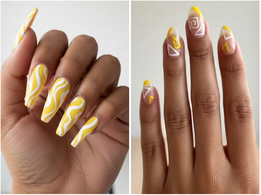 10 Chic Yellow And White Nail Trends You Need to Try Now
