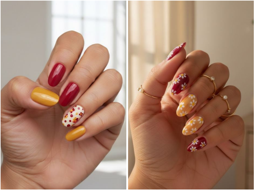 15 Chic Yellow And Red Nail Trends You Need to Try Now