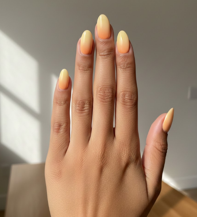 orange and yellow nails