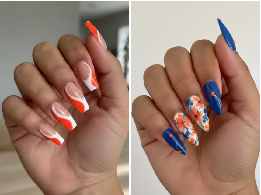 11 Chic Orange and White Nail Trends You Need to Try Now