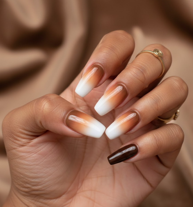 nude ombre nails