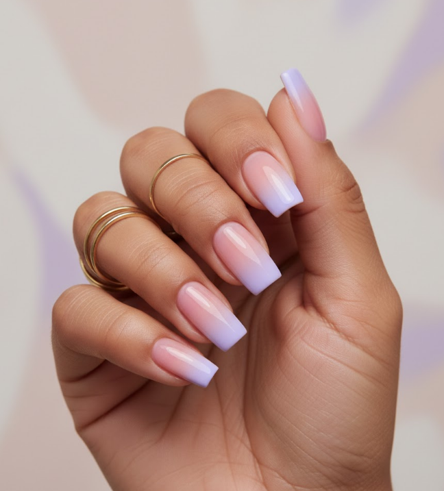 nude ombre nails