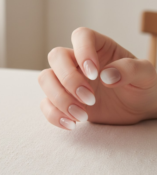 nude ombre nails