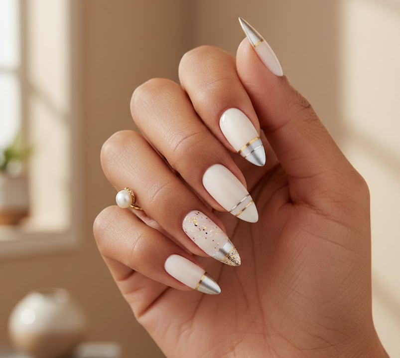 Cream Nails