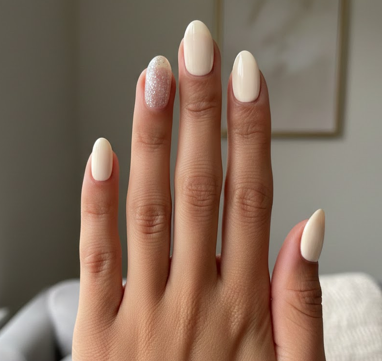 Cream Nails