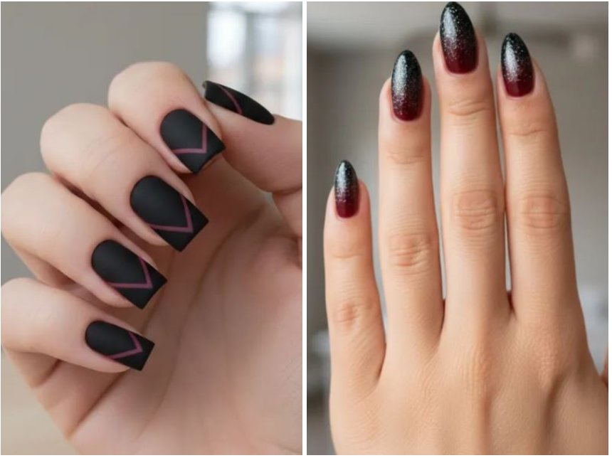 15 Chic Black and Maroon Nail Trends You Need to Try Now
