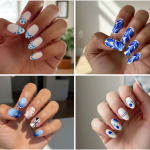 20 Chic White And Blue Nail Trends You Need to Try Now