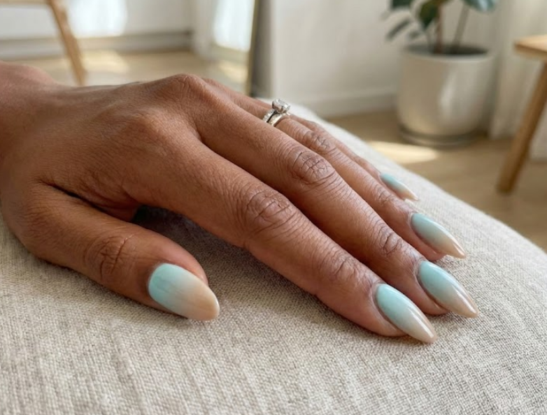 beach wedding nails