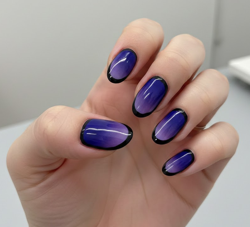 purple and blue nails